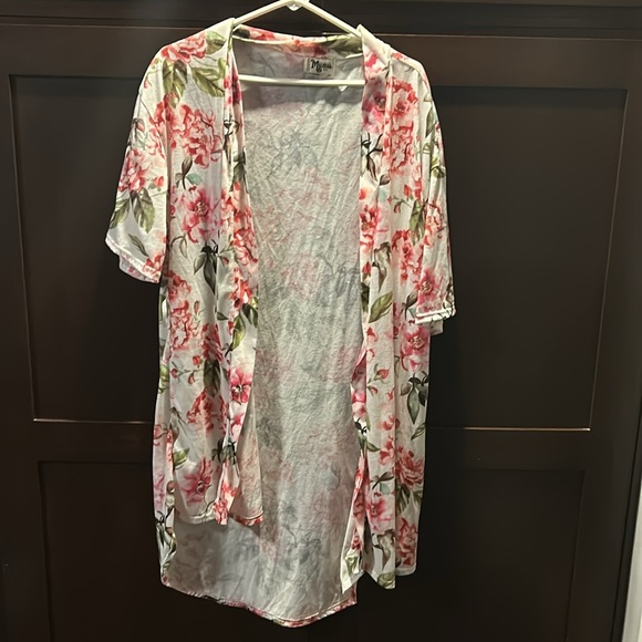 Show Me Your MuMu Pink Floral Duster Kimono Cardigan - Picture 2 of 3